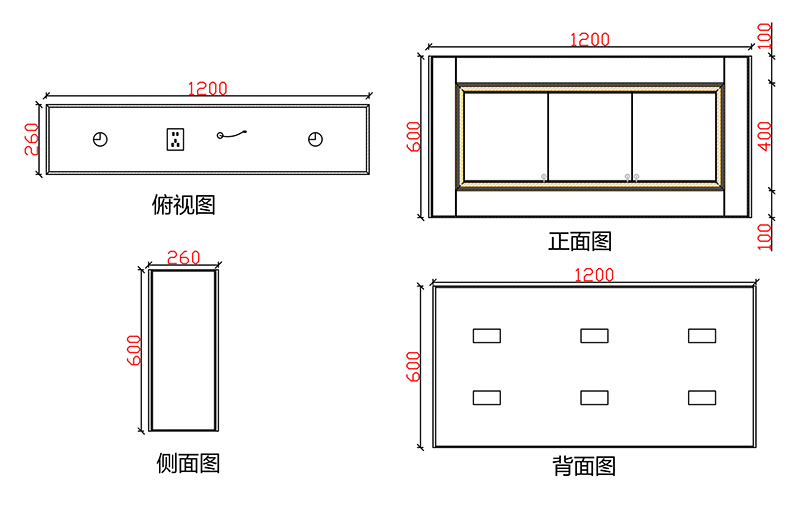 挂式壁柜橱窗柜A款