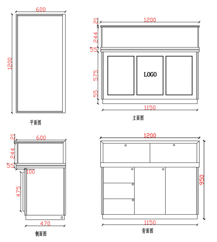 展柜尺寸定制,珠宝展柜厂家