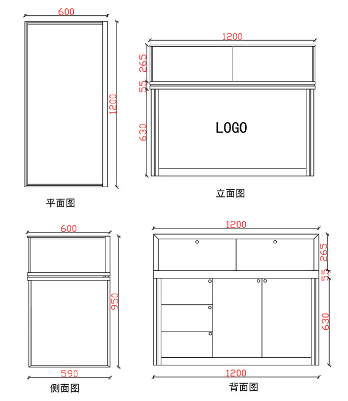 奢侈品展柜,玻璃珠宝展示柜,手表展柜