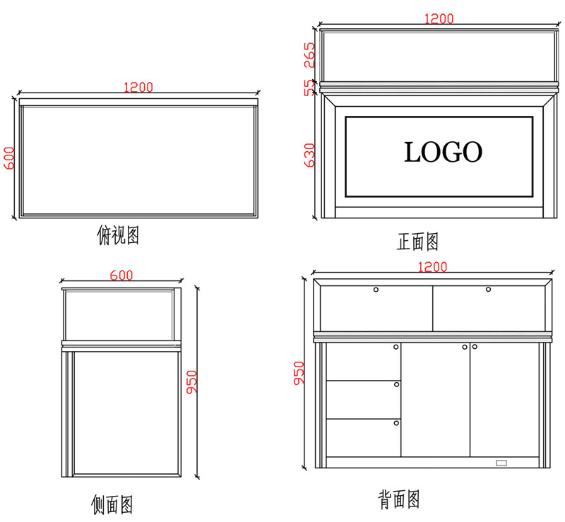 钢化玻璃珠宝柜,首饰玻璃展示柜