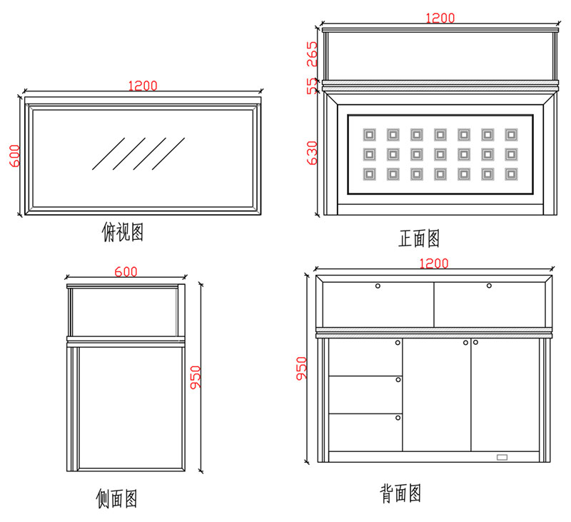 珠宝陈列展示柜,黄金展示柜台